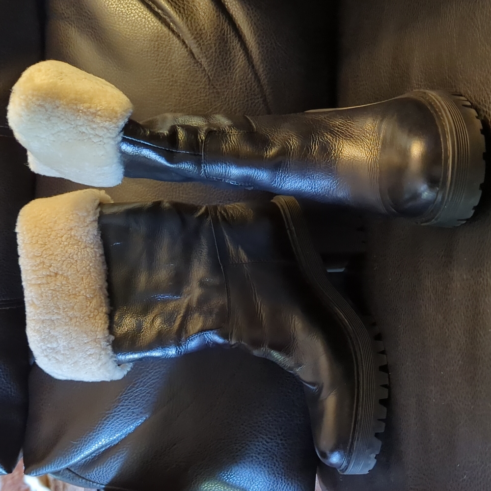 Marc Fisher Shearling Trim Boots